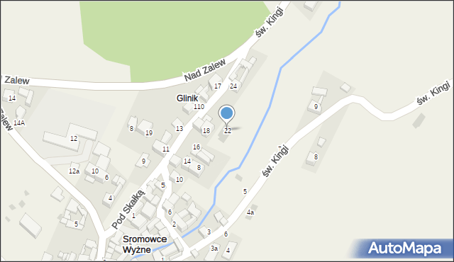 Sromowce Wyżne, Pod Skałką, 22, mapa Sromowce Wyżne