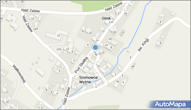 Sromowce Wyżne, Pod Skałką, 5, mapa Sromowce Wyżne