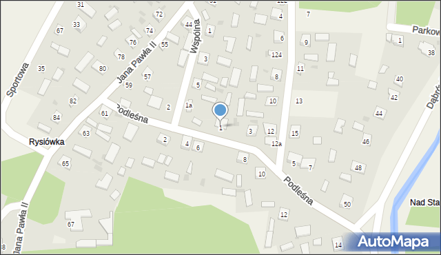 Stale, Podleśna, 1, mapa Stale