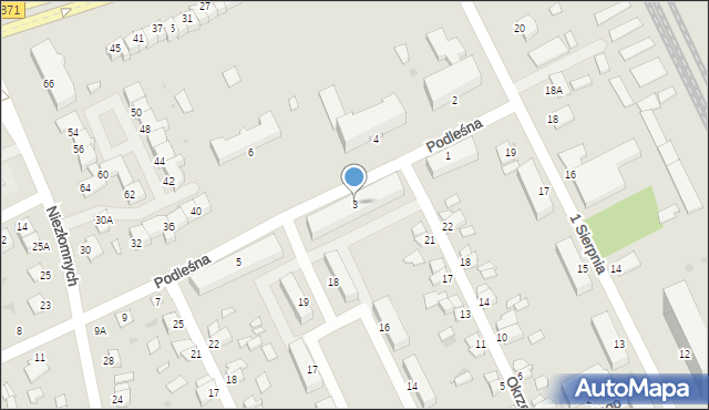 Stalowa Wola, Podleśna, 3, mapa Stalowa Wola