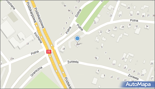 Stalowa Wola, Polna, 18A, mapa Stalowa Wola