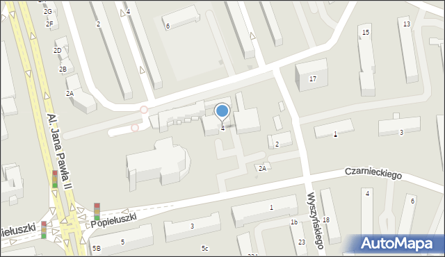 Stalowa Wola, Popiełuszki Jerzego, bł. ks., 4, mapa Stalowa Wola