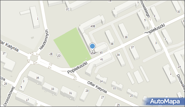 Stalowa Wola, Popiełuszki Jerzego, bł. ks., 40A, mapa Stalowa Wola
