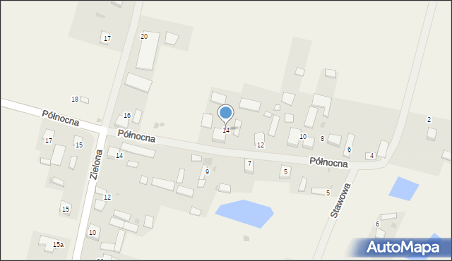 Stanisławice, Północna, 14, mapa Stanisławice