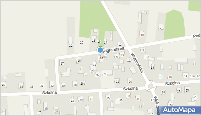 Stanisławów, Podgraniczna, 11a, mapa Stanisławów