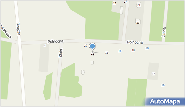 Stanisławów, Północna, 12, mapa Stanisławów