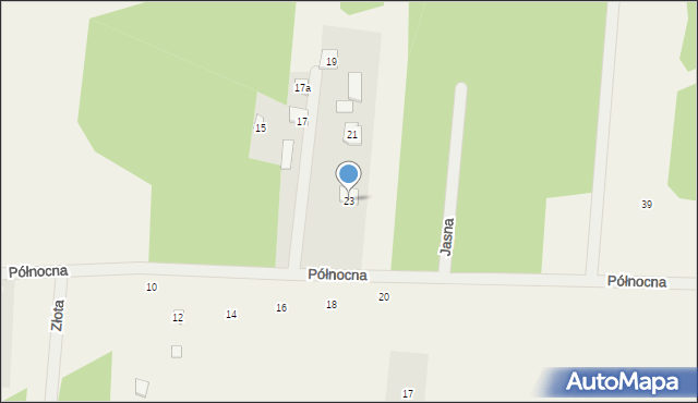 Stanisławów, Północna, 23, mapa Stanisławów