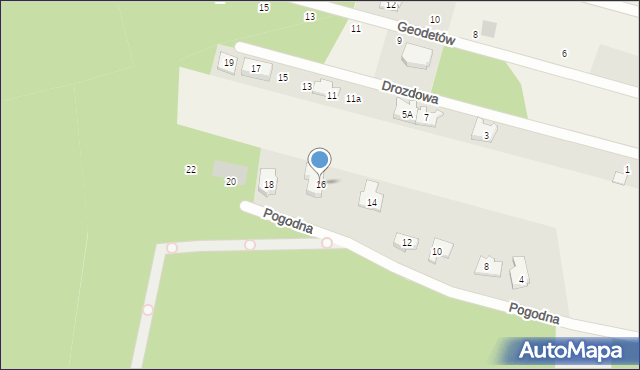 Stanisławów Pierwszy, Pogodna, 16, mapa Stanisławów Pierwszy