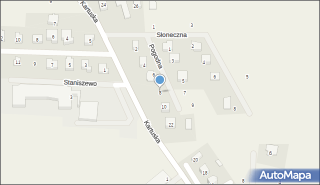 Staniszewo, Pogodna, 8, mapa Staniszewo
