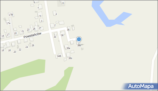 Stanowice, Powstańców, 38b, mapa Stanowice