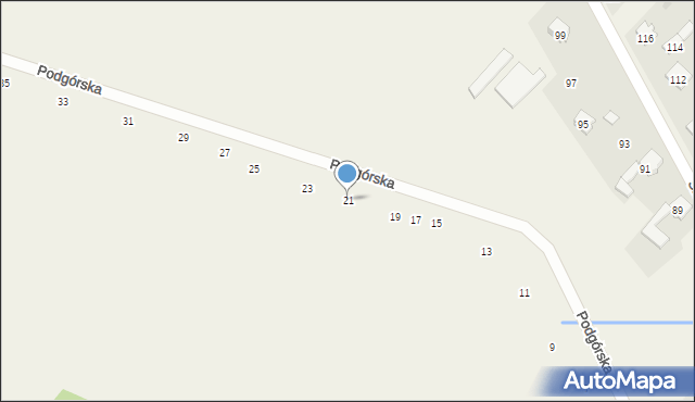 Stara Huta, Podgórska, 21, mapa Stara Huta