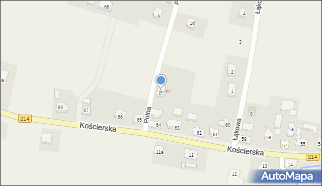 Stara Kiszewa, Polna, 1f, mapa Stara Kiszewa