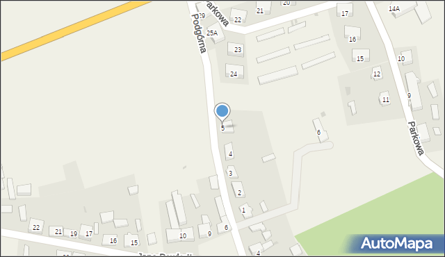 Stara Łubianka, Podgórna, 5, mapa Stara Łubianka