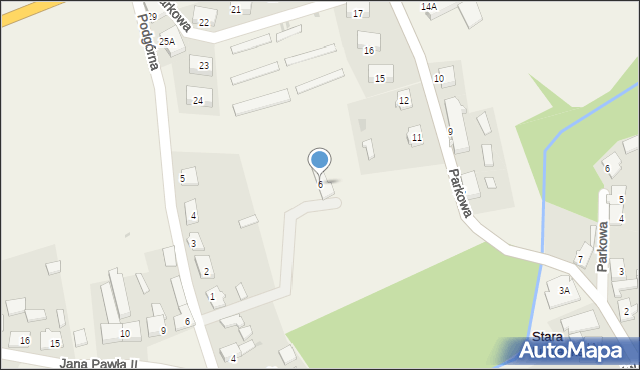 Stara Łubianka, Podgórna, 6, mapa Stara Łubianka