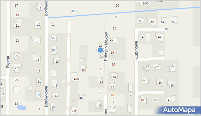 Stara Wieś, Polnych Maków, 17, mapa Stara Wieś