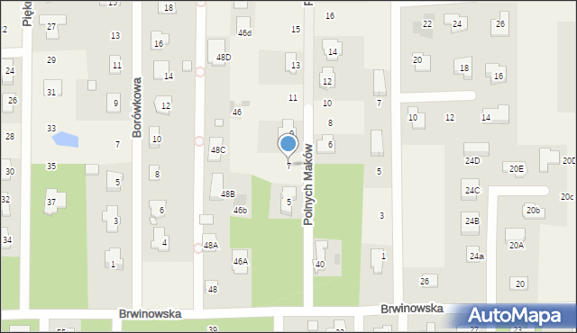 Stara Wieś, Polnych Maków, 7, mapa Stara Wieś