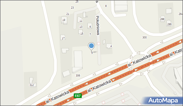 Stara Wieś, Południowa, 3, mapa Stara Wieś