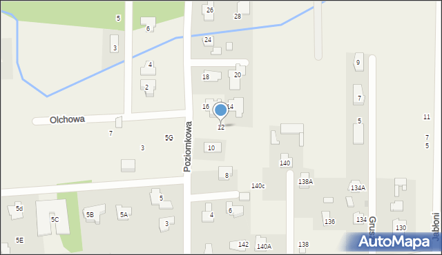 Stara Wieś, Poziomkowa, 12, mapa Stara Wieś