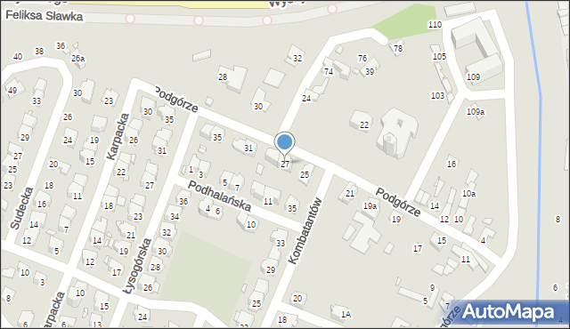 Starachowice, Podgórze, 27, mapa Starachowic