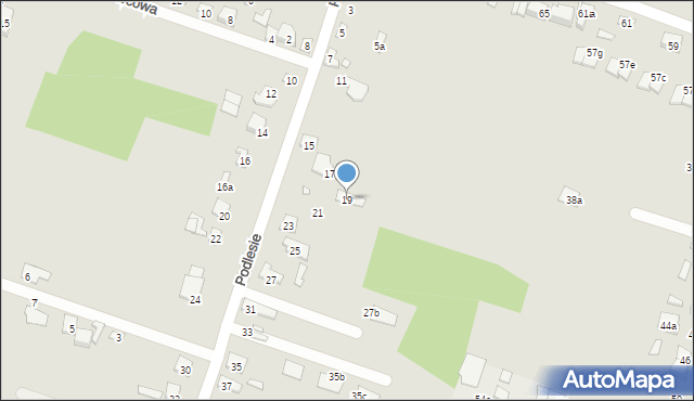 Starachowice, Podlesie, 19, mapa Starachowic