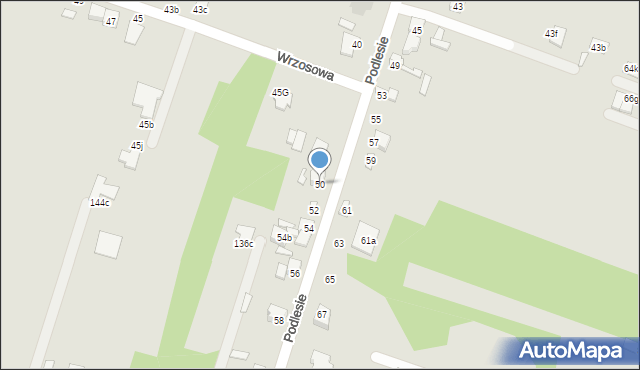 Starachowice, Podlesie, 50, mapa Starachowic