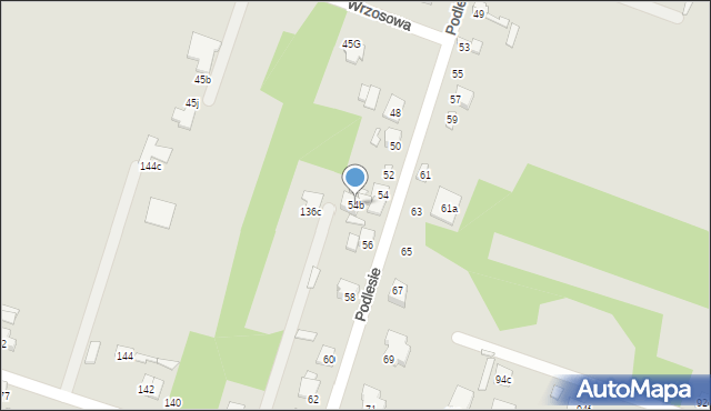 Starachowice, Podlesie, 54b, mapa Starachowic