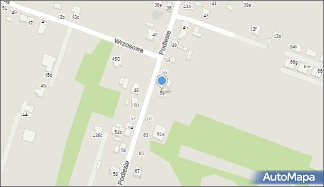 Starachowice, Podlesie, 59, mapa Starachowic