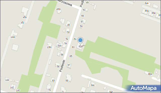 Starachowice, Podlesie, 61a, mapa Starachowic