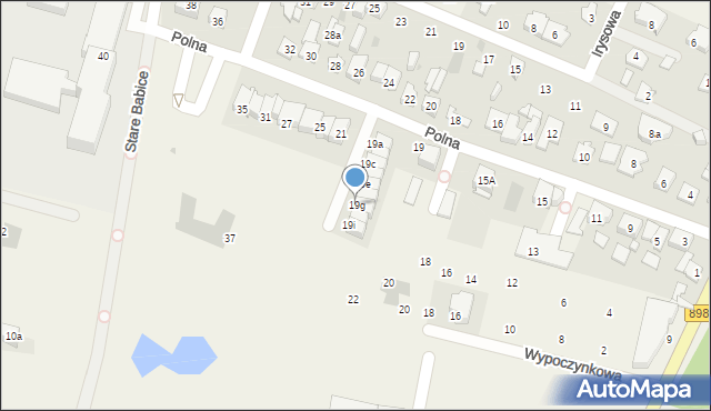 Stare Babice, Polna, 19g, mapa Stare Babice