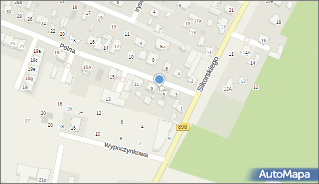 Stare Babice, Polna, 7, mapa Stare Babice