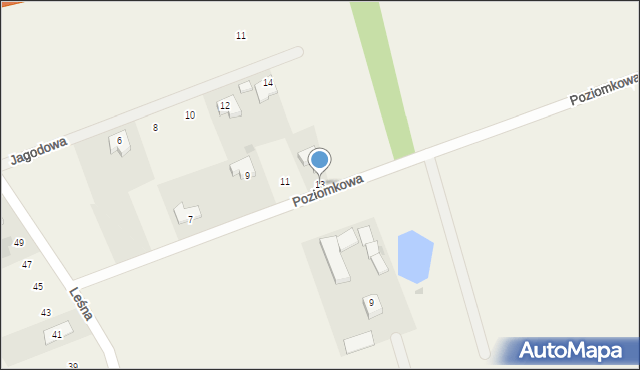 Stare Bielice, Poziomkowa, 13, mapa Stare Bielice