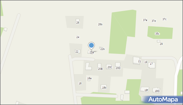 Stare Krasnodęby, Podgórna, 22a, mapa Stare Krasnodęby