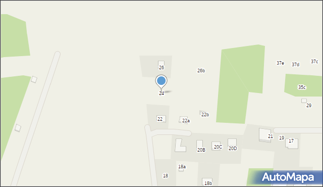 Stare Krasnodęby, Podgórna, 24, mapa Stare Krasnodęby