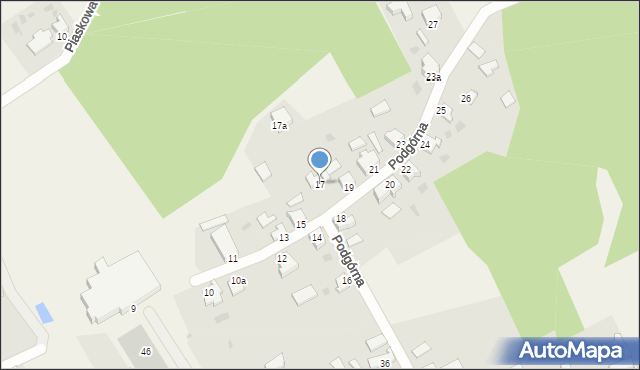 Stare Kurowo, Podgórna, 17, mapa Stare Kurowo