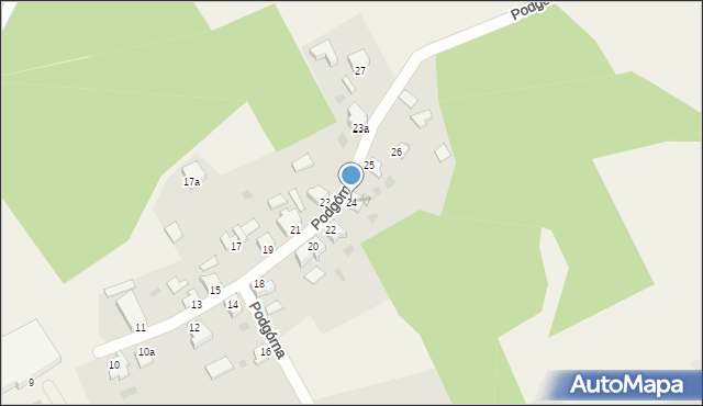 Stare Kurowo, Podgórna, 24, mapa Stare Kurowo