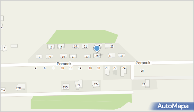 Stare Lipiny, Poranek, 25, mapa Stare Lipiny