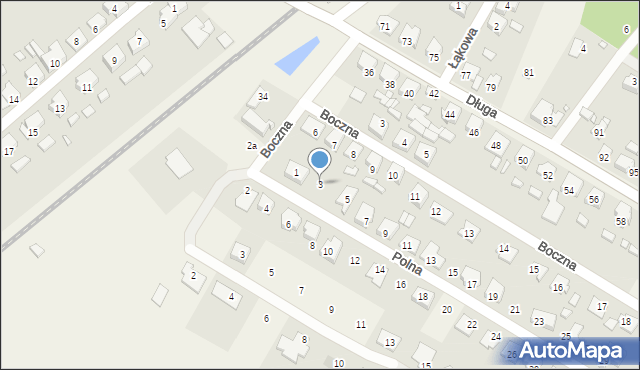 Stare Oborzyska, Polna, 3, mapa Stare Oborzyska