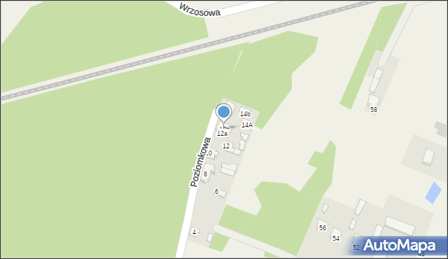 Stare Pieścirogi, Poziomkowa, 12b, mapa Stare Pieścirogi