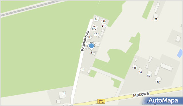 Stare Pieścirogi, Poziomkowa, 6, mapa Stare Pieścirogi