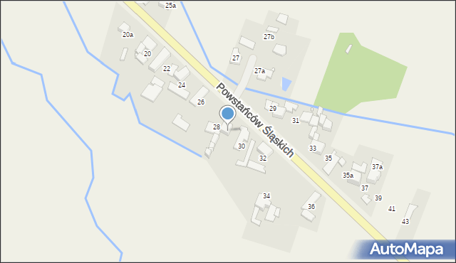 Stare Siołkowice, Powstańców Śląskich, 28A, mapa Stare Siołkowice