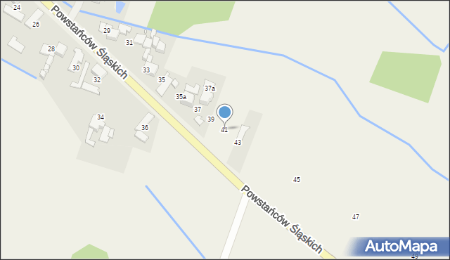 Stare Siołkowice, Powstańców Śląskich, 41, mapa Stare Siołkowice