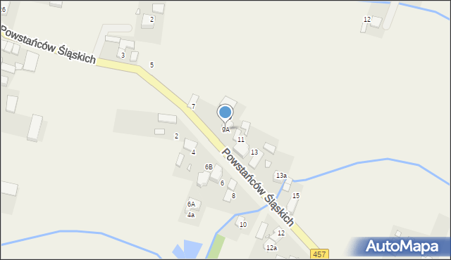 Stare Siołkowice, Powstańców Śląskich, 9A, mapa Stare Siołkowice