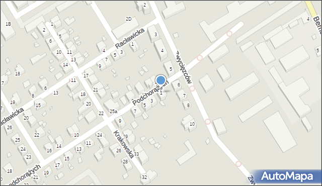 Stargard, Podchorążych, 1, mapa Stargard