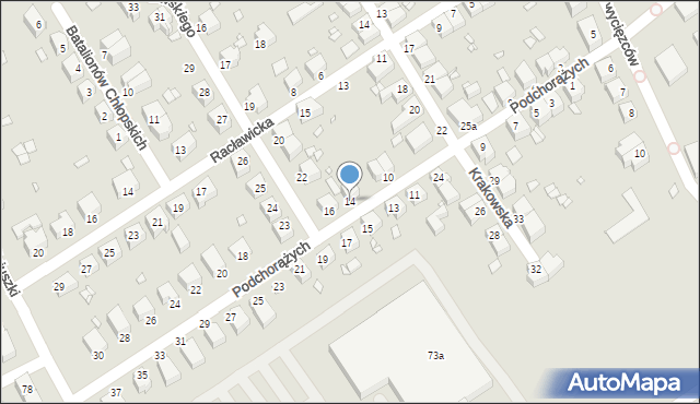 Stargard, Podchorążych, 14, mapa Stargard