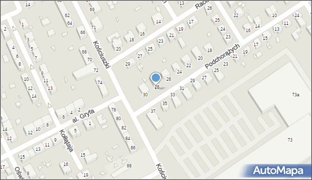 Stargard, Podchorążych, 28a, mapa Stargard