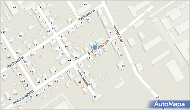 Stargard, Podchorążych, 5, mapa Stargard