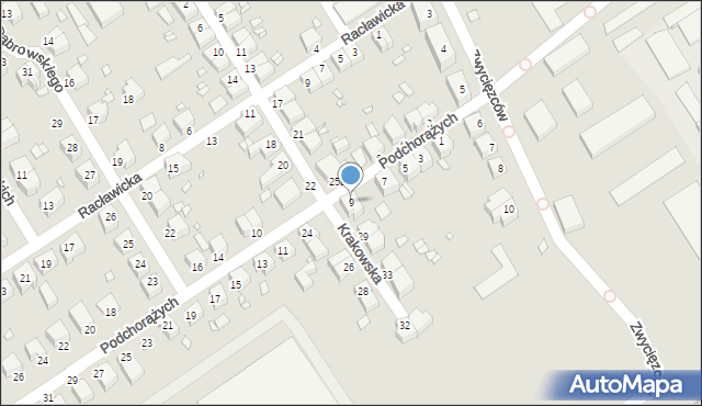 Stargard, Podchorążych, 9, mapa Stargard