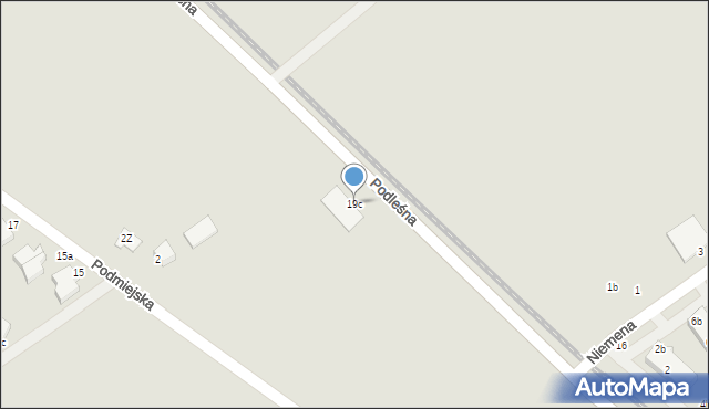 Stargard, Podleśna, 19c, mapa Stargard