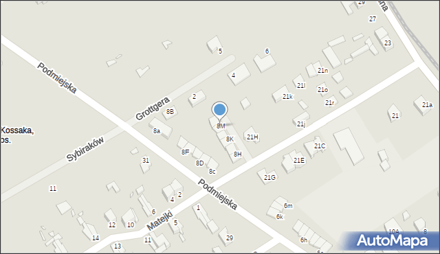 Stargard, Podmiejska, 8M, mapa Stargard