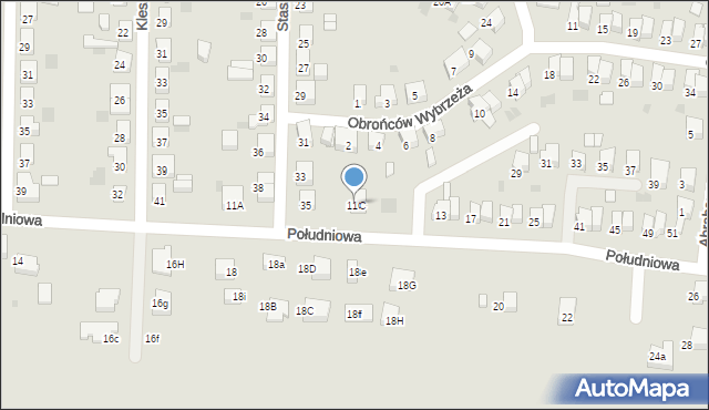 Starogard Gdański, Południowa, 11C, mapa Starogard Gdański